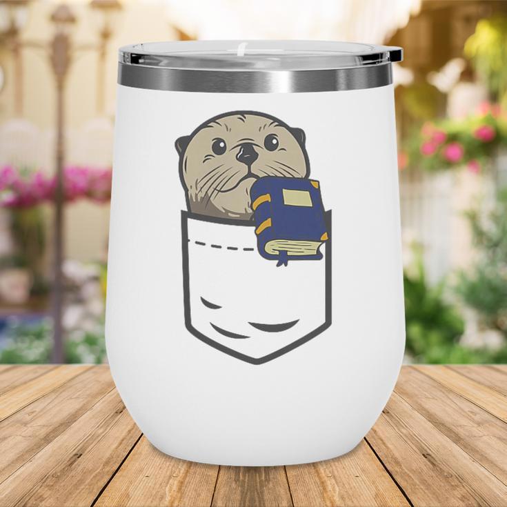 Otter Cute Read Reading Book Librarian Across America Kids Wine Tumbler Otter Cute Read Reading Book Librarian Across America Kids Wine Tumbler
