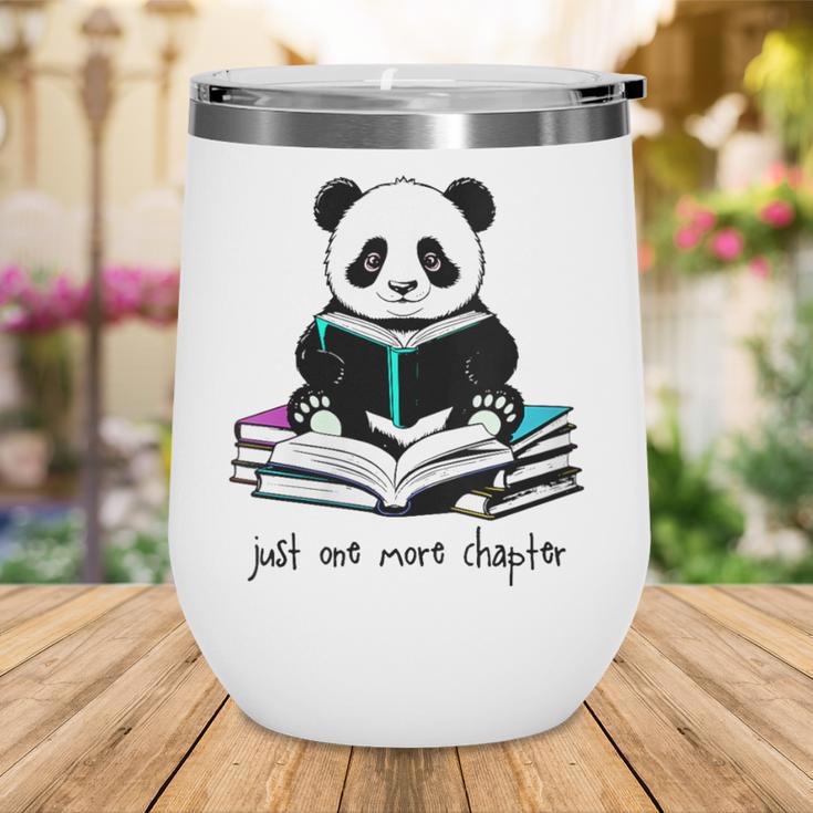 Panda Reading Chapter Books Wine Tumbler