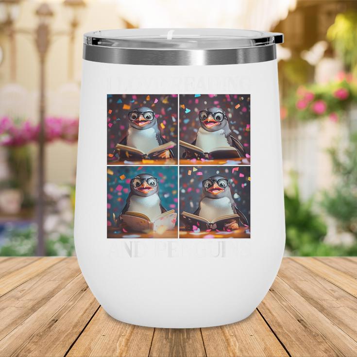Penguin Love Reading And Penguins Child Book Lover Wine Tumbler Penguin Love Reading And Penguins Child Book Lover Wine Tumbler