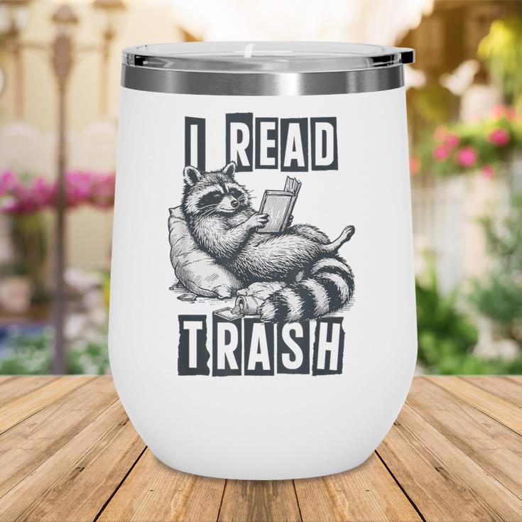 Racoon Reading Spicy Smutty Book Booktok I Read Trashy Books Wine Tumbler