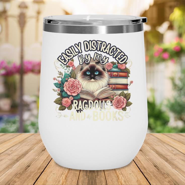 Ragdoll Lover Ragdoll Cat Ragdolls And Books Wine Tumbler