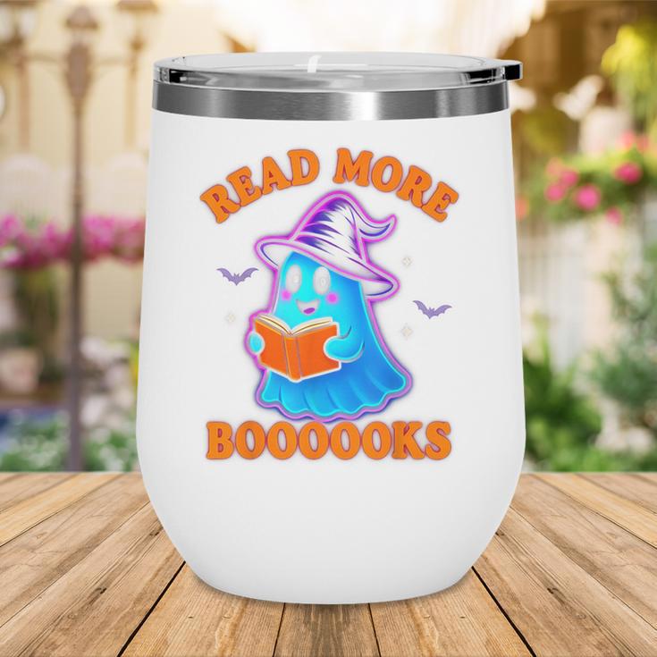 Read More Books Halloween Book Cute Ghost Reading Teaching Wine Tumbler