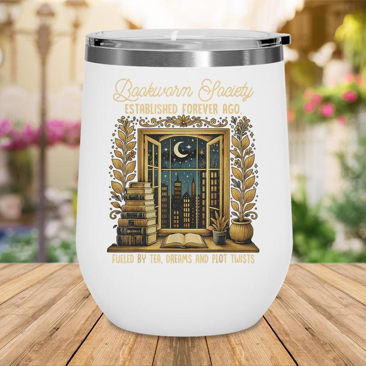 Reading Book Lover Bookish Readers Bookworm Society Wine Tumbler