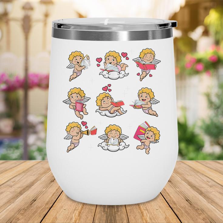 Reading Cupids Books Valentine's Day Teachers Book Lovers Wine Tumbler