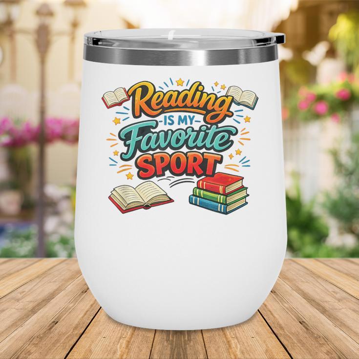 Reading Is My Favorite Sport Book Lover Wine Tumbler
