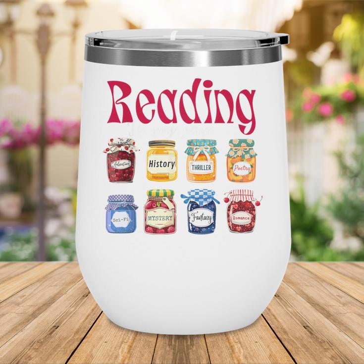 Reading Is My Jam Teacher Student Book Lovers Wine Tumbler