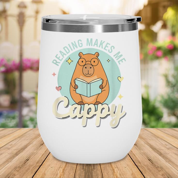 Reading Makes Me Cappy Bookworm Capybara Book Reading Wine Tumbler Reading Makes Me Cappy Bookworm Capybara Book Reading Wine Tumbler
