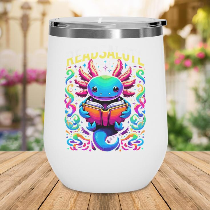 Readsalotl Axolotl Book Lovers Axolotls Wine Tumbler