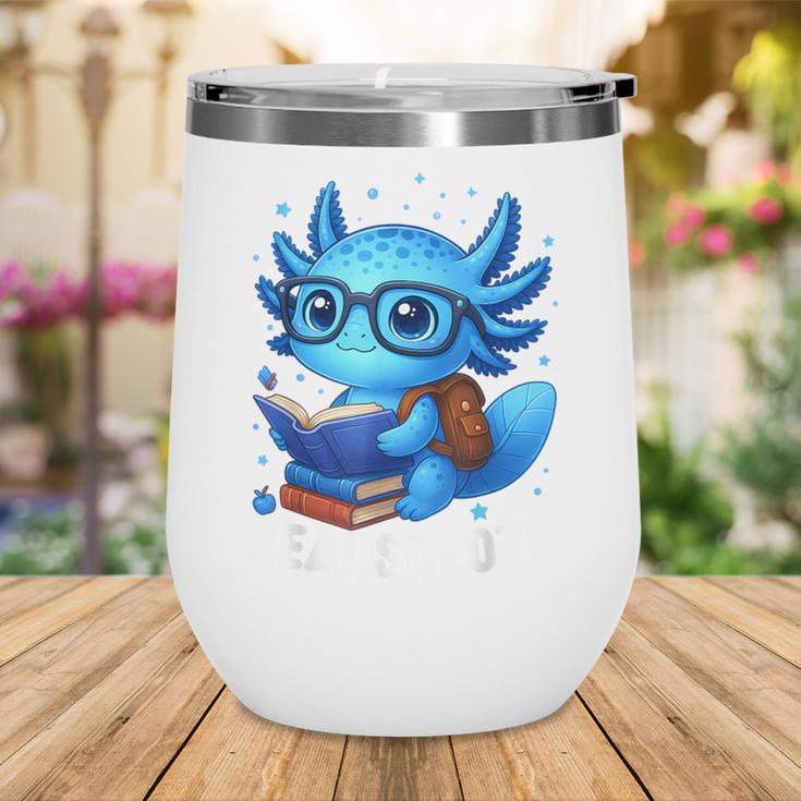 Readsolotl Blue Kawaii Axolotl Book Lover Reading Wine Tumbler Readsolotl Blue Kawaii Axolotl Book Lover Reading Wine Tumbler