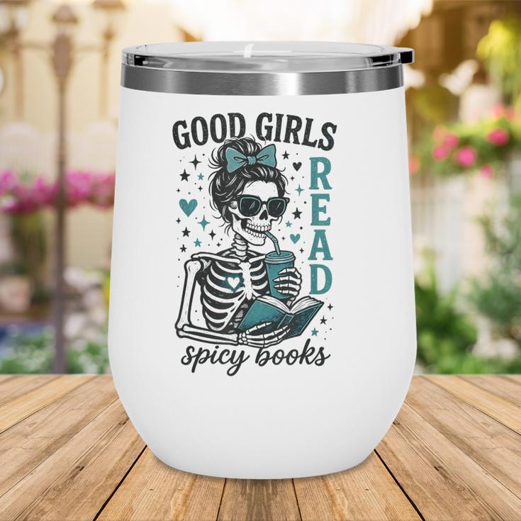 Romance Reader Good Girls Read Spicy Books Halloween Costume Wine Tumbler