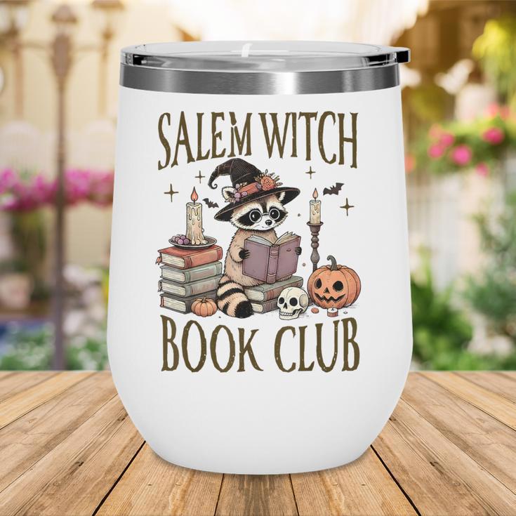 Salem Witch Book Club Raccoon Reading Wine Tumbler Salem Witch Book Club Raccoon Reading Wine Tumbler