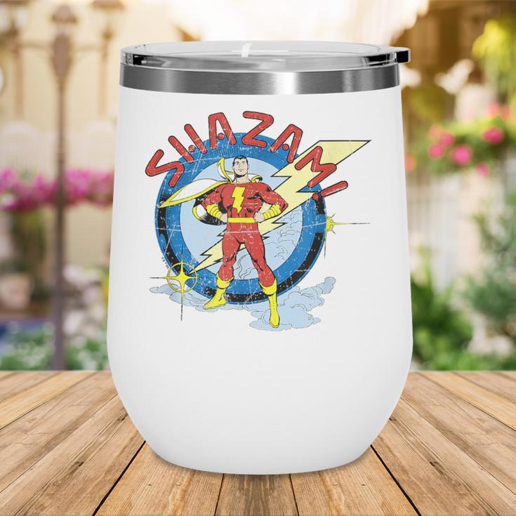 Shazam Comic Book Art Heroic Portrait Vintage Wine Tumbler