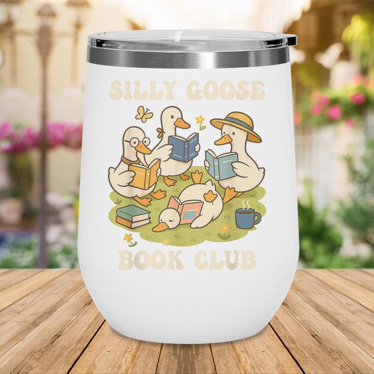 Silly-Goose Book Club Goose And Book Lovers Wine Tumbler