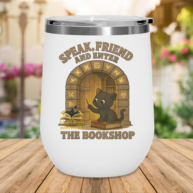 Speak Friend Enter Bookshop Magic Panther Wine Tumbler