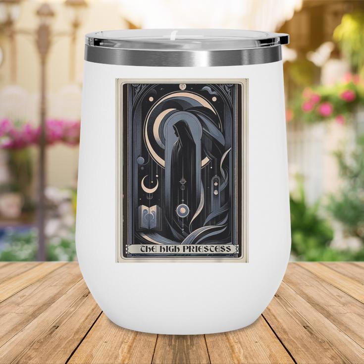 Tarot Cards Guide Book Esoteric Mysticism Clothing The High Priestess -Adults Small Classic Fit Short Sleeve Wine Tumbler