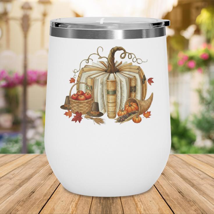 Teacher Book Pumpkin Fall Reading Thanksgiving Autumn Wine Tumbler Teacher Book Pumpkin Fall Reading Thanksgiving Autumn Wine Tumbler