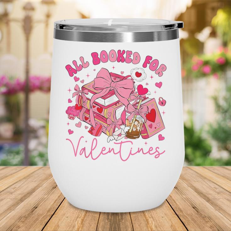 Valentine All Booked Book Coffee Coquette Bow Girl Women Wine Tumbler Valentine All Booked Book Coffee Coquette Bow Girl Women Wine Tumbler