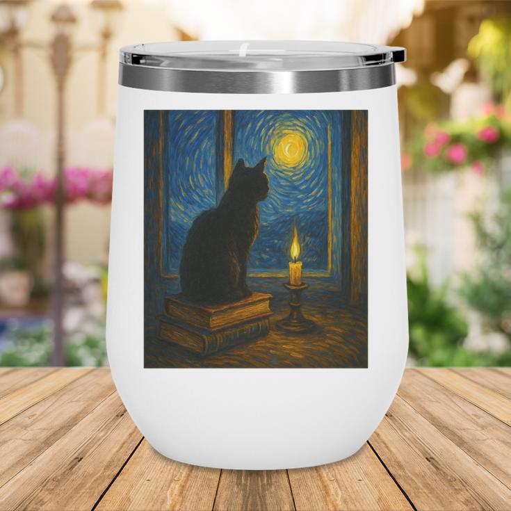 Van Gogh Starry Night Art Cat And Book Lovers Premium Tri-Blend Wine Tumbler Van Gogh Starry Night Art Cat And Book Lovers Premium Tri-Blend Wine Tumbler