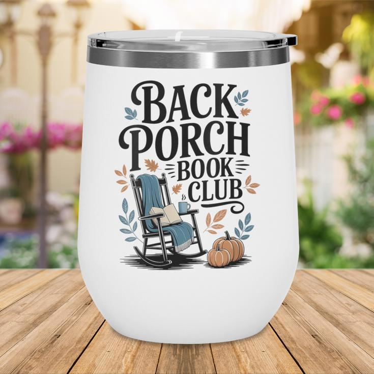 Vintage Reader Author Country Aesthetic Back Porch Book Club Wine Tumbler