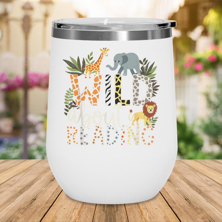 Wild About Reading Animals And Book Lovers Wine Tumbler