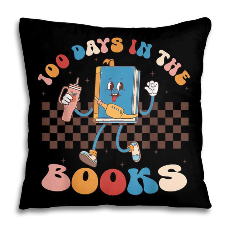 100 Days In The Books Celebration Retro School Pillowcase