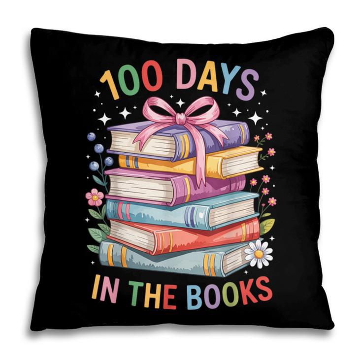 100 Days In The Books Cute Book 100 Days Of School Teachers Pillowcase