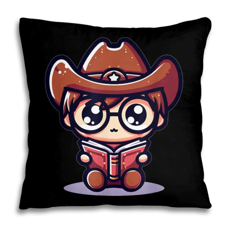 Adorable Book Lover Cowboy With Reading Glasses Cute Pillowcase