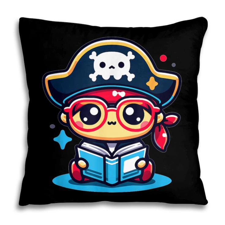 Adorable Book Lover Pirate With Reading Glasses Cute Pillowcase