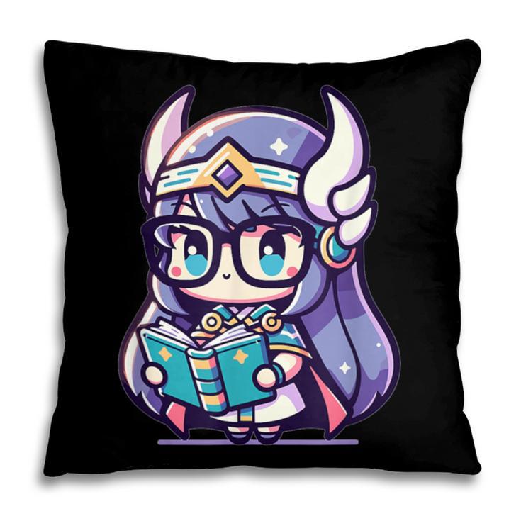 Adorable Book Lover Valkyrie With Reading Glasses Cute Pillowcase Adorable Book Lover Valkyrie With Reading Glasses Cute Pillowcase