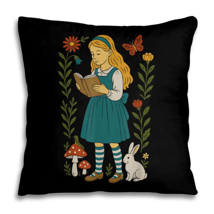 Alice In Wonderland Book Lover Lewis Carroll Rabbit Pillowcase