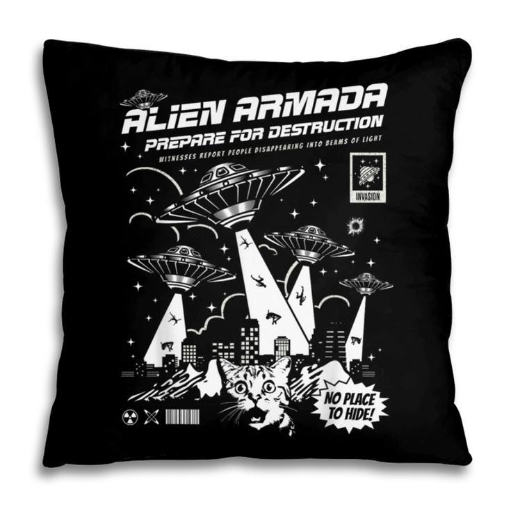 Alien Abduction UFO Lovers Comic Book Style Shirt Pillowcase