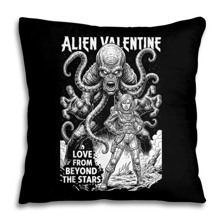 Alien Valentine Science Fiction Vintage Comic Book Pillowcase