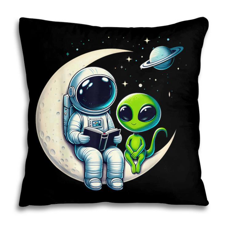 Astronaut Reading Book To Alien Shirt Moon Space Lover Kids Pillowcase Astronaut Reading Book To Alien Shirt Moon Space Lover Kids Pillowcase