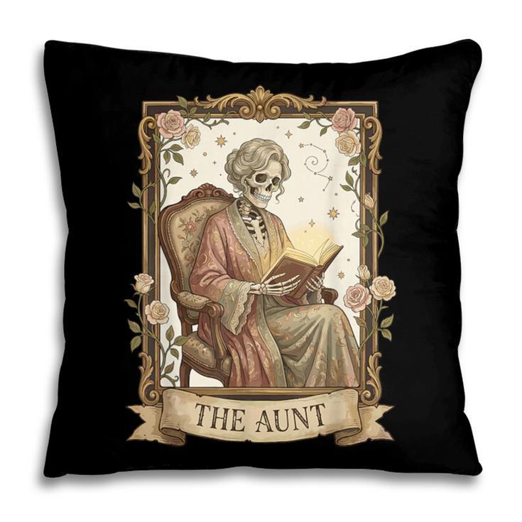 The Aunt Tarot Card Women Skeleton Aunty Book Lover Pillowcase The Aunt Tarot Card Women Skeleton Aunty Book Lover Pillowcase