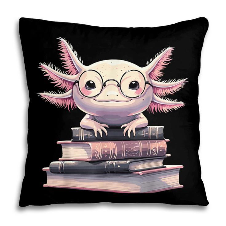 Axolotl Books Readsalotl Reading Bookworm Kawaii Axolotl Pillowcase Axolotl Books Readsalotl Reading Bookworm Kawaii Axolotl Pillowcase