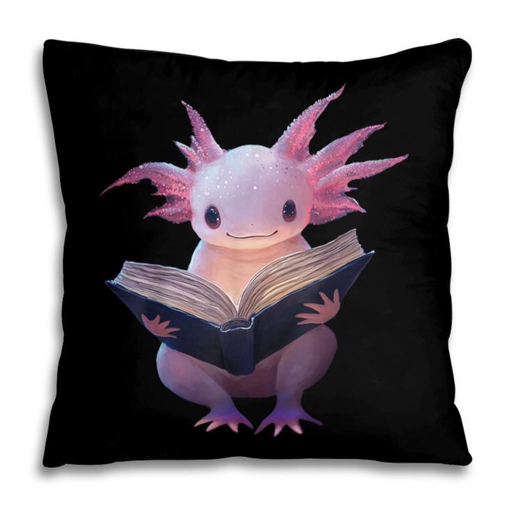 Axolotl Bookworm Reading Book Kawaii Graphic Pillowcase Axolotl Bookworm Reading Book Kawaii Graphic Pillowcase