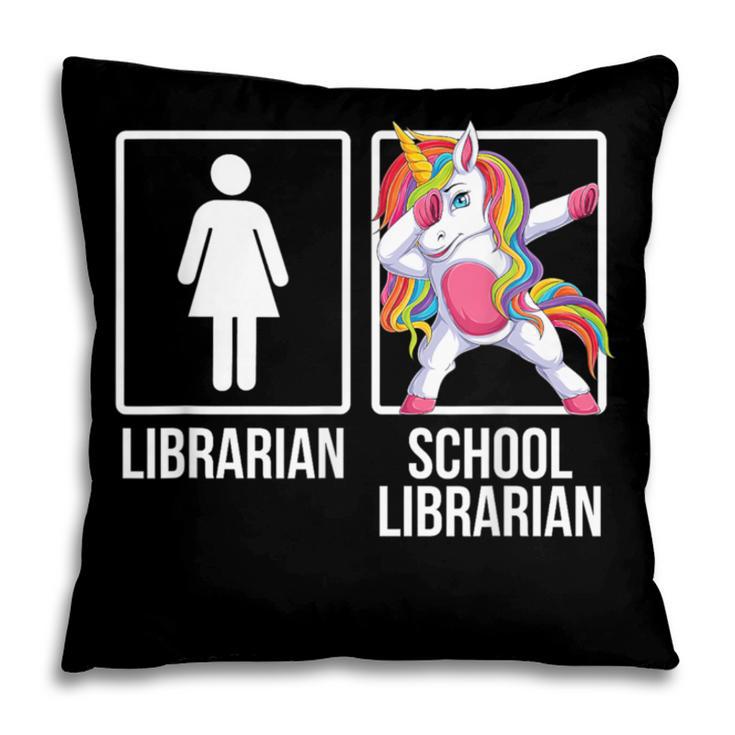 Back To School Library Unicorn Book Lover School Librarian Pillowcase