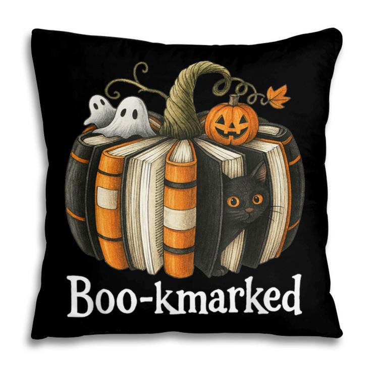 Boo-Kmarked Fall Pumpkin Books Halloween Teacher Teaching Pillowcase