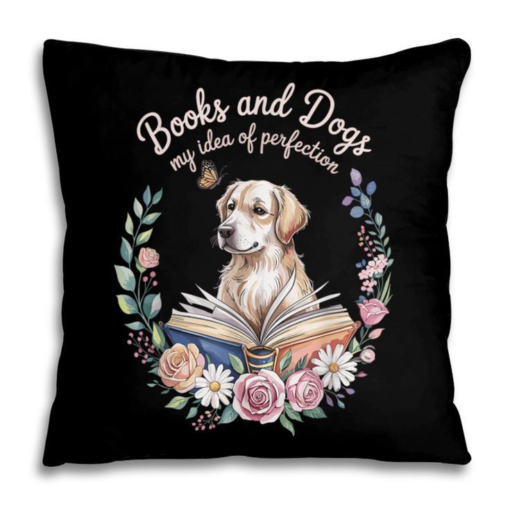 Book And Dog Lover Reading Humor Librarian Pillowcase