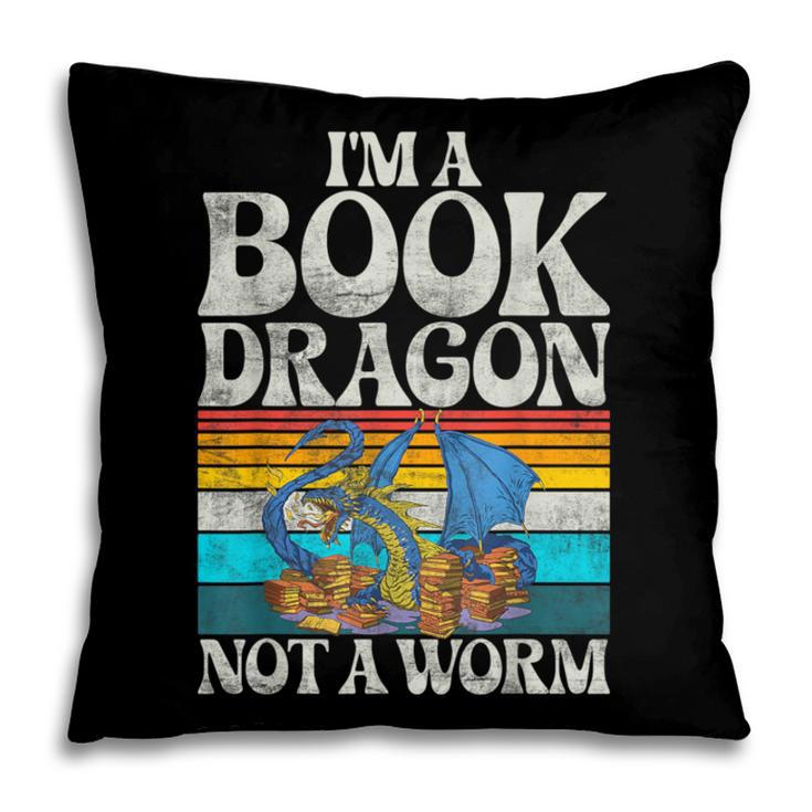 Im a Book Dragon Not a Worm Dragon Pillowcase