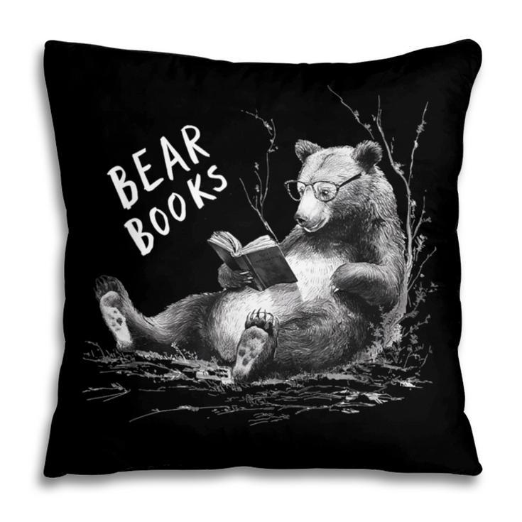 Book Lover Bear Cozy Reading Bear Graphic Bear Books Pillowcase