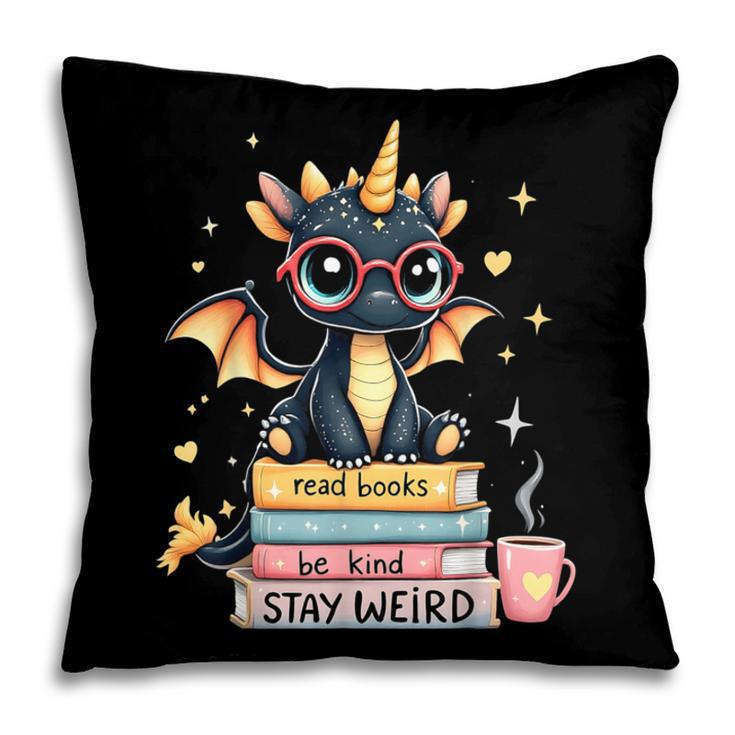 Book Lover Chibi Dragon With Big Red Glasses Bookworm Pillowcase Book Lover Chibi Dragon With Big Red Glasses Bookworm Pillowcase