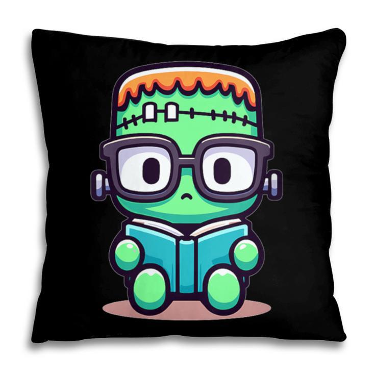 Book Lover Frankenstein's Monster With Reading Glasses Pillowcase