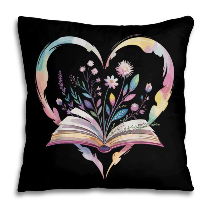 Book Lover Heart Shaped Reading Art Bookworm Pillowcase