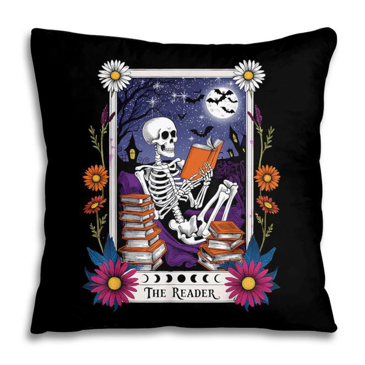 Book Lover Tarot Card The Reader Mystic Skeleton Pillowcase