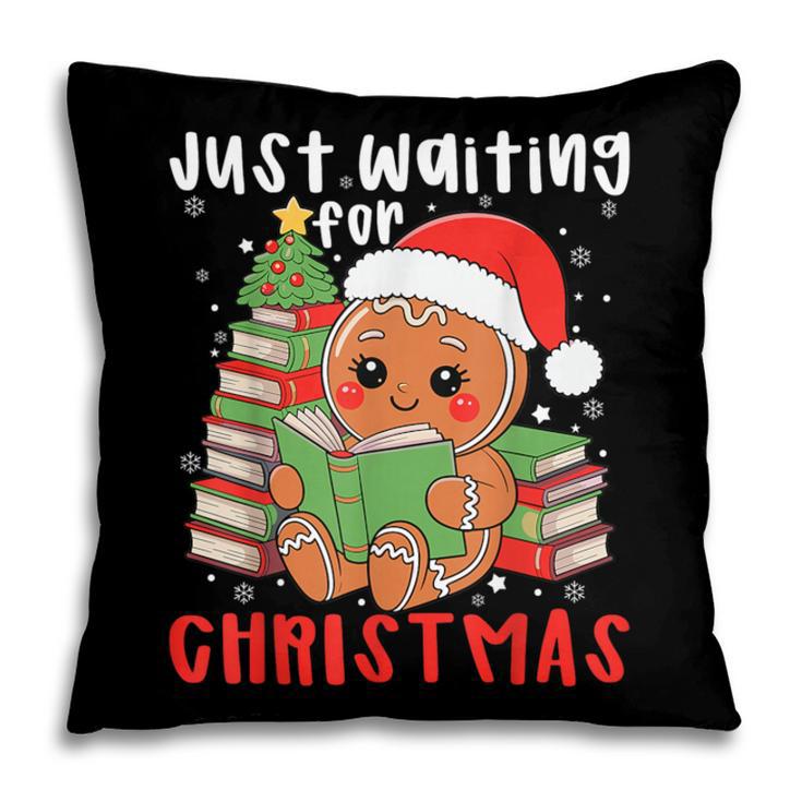 Book Reading Just Waiting For Christmas Gingerbread Pillowcase