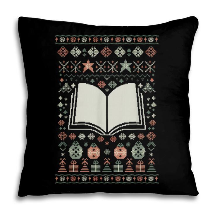 Book Reading Ugly Christmas Pillowcase