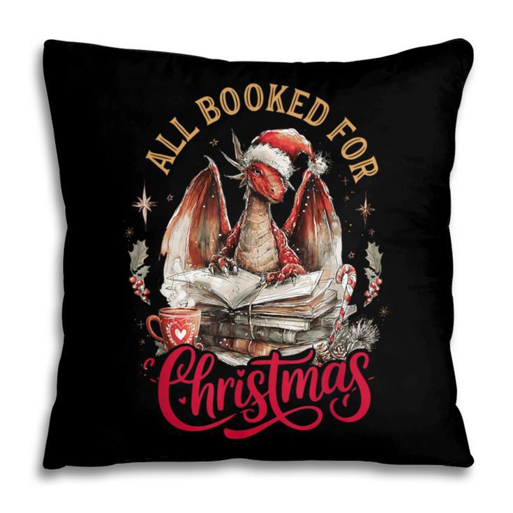 All Booked For Christmas Dragon Pillowcase