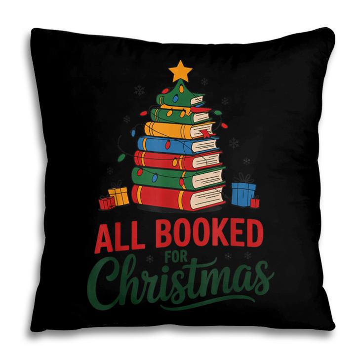 All Booked For Christmas Librarian Reader Xmas Pajama Pillowcase