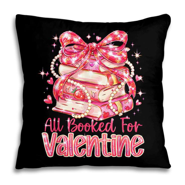All Booked For Valentine Cute Pink Book Lover Aesthetic Pillowcase